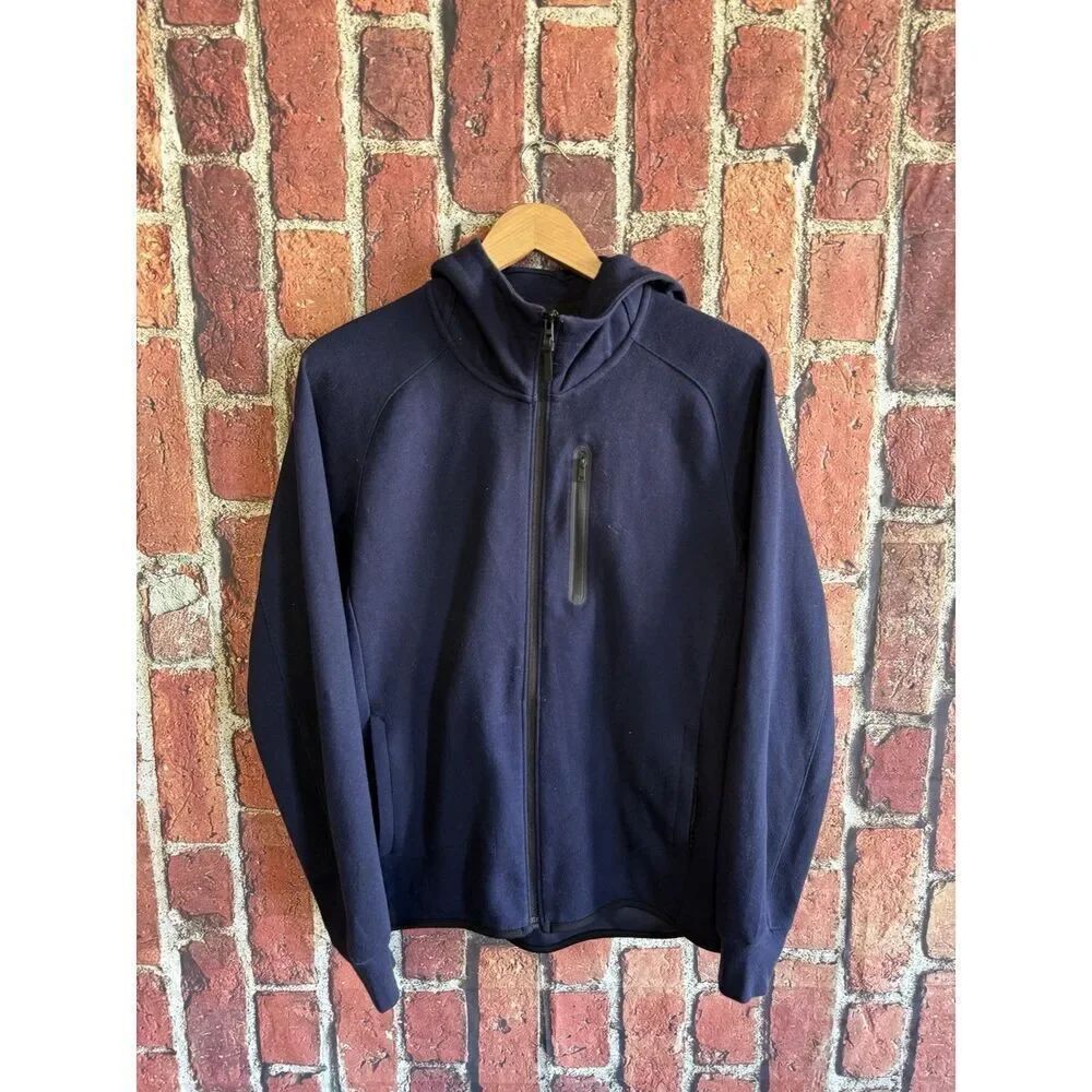 Uniqlo Mens Blue Full Zip Hooded Jacket Size Medium